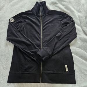 Roots 73 Established 1973 Black Mock Neck Zip Up // Athleisure Minimalist